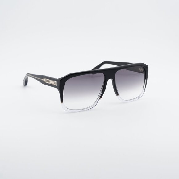 Victoria Beckham VB671S 009 Sunglasses Black Crystal Square Frame, Grey Lenses main image 5